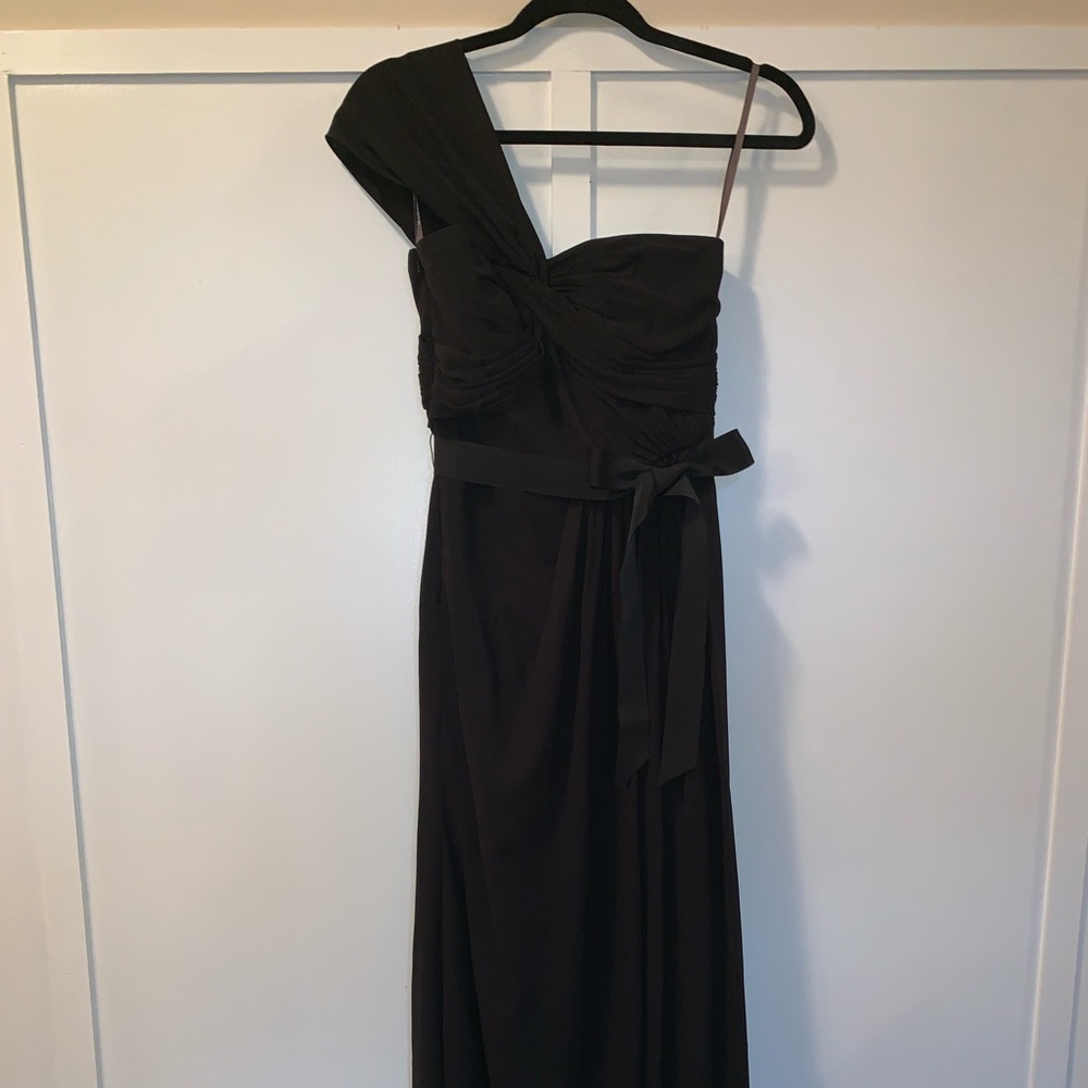 Vera Wang Black One Shoulder Dress